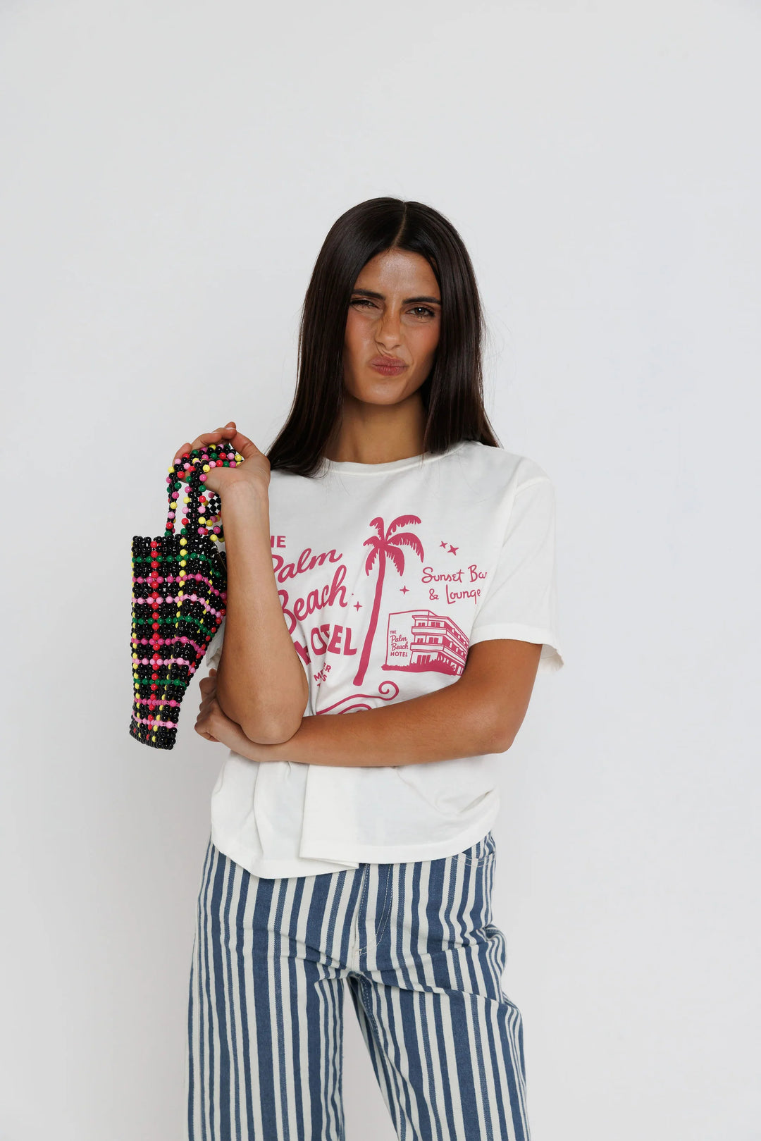 Sunny Somewhere Palm Beach Hotel Everyday Tee