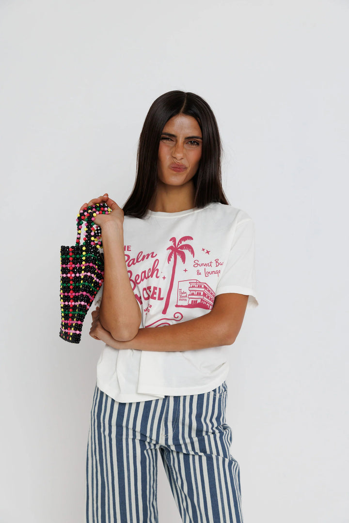 Sunny Somewhere Palm Beach Hotel Everyday Tee