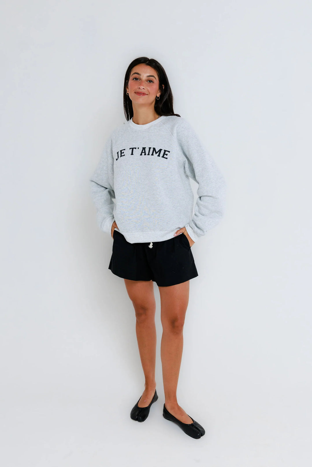 Sunny Somewhere Raglan Crew Je T'aime - EQUATION 