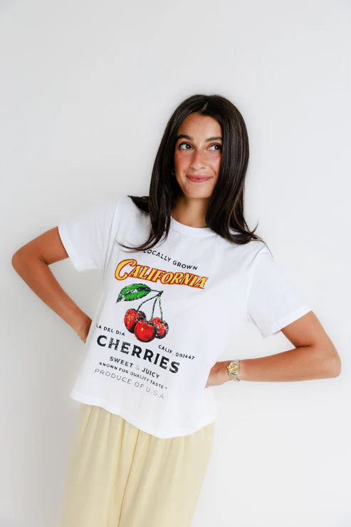 Sunny Somewhere Everyday Tee Cherrys
