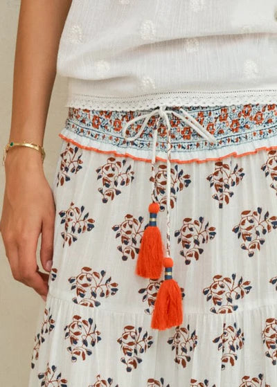 M.A.B.E Stella Print Maxi Skirt