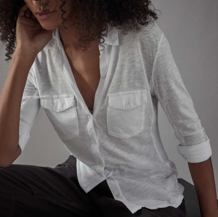 James Perse Contrast Panel Shirt