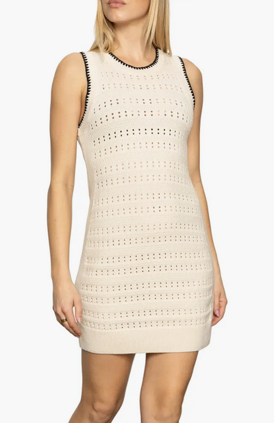 Sanctuary Free Spirit Mini Dress - Light Oak/Black