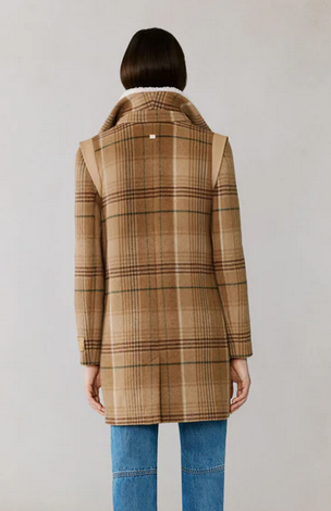 Soia & Kyo Kiana Plaid Moto Coat