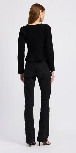 En Saison Idah Cardigan Black Gold