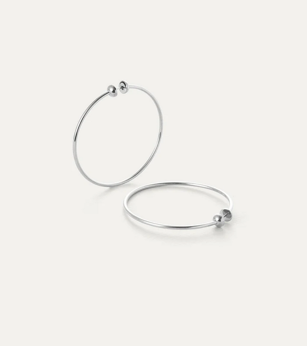 Jenny Bird Medium New Icon Hoop Silver