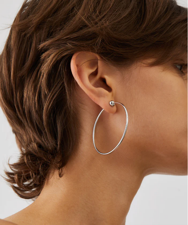 Jenny Bird Medium New Icon Hoop Silver