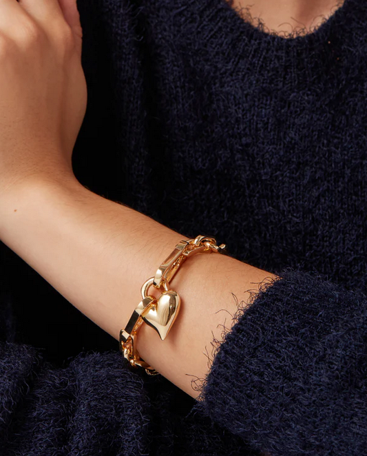 Jenny Bird Padlock Heart Chain Bracelet