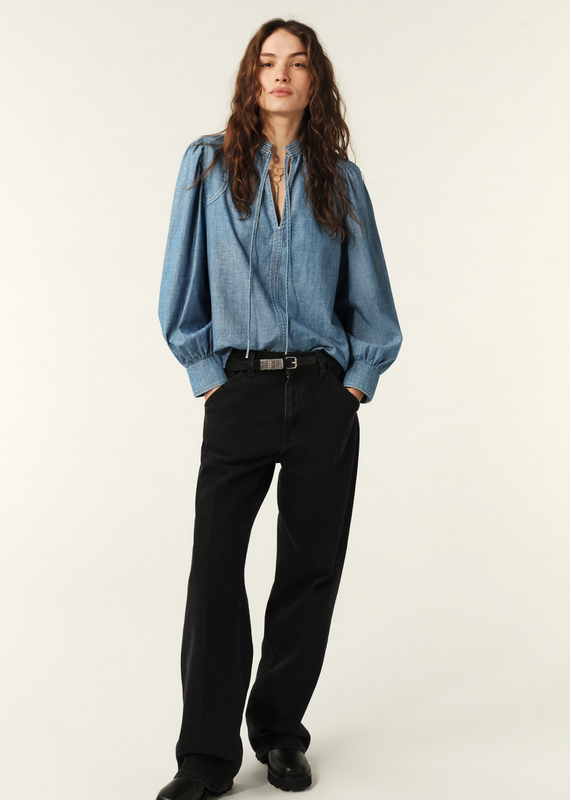ba&sh  Kuka Denim Blouse