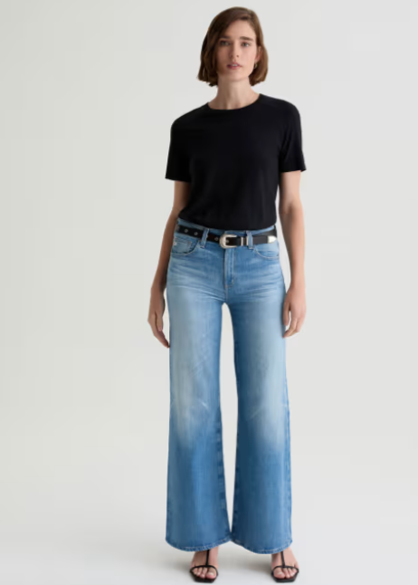 AG Saige Wide Leg Jean 18 Years Bisou