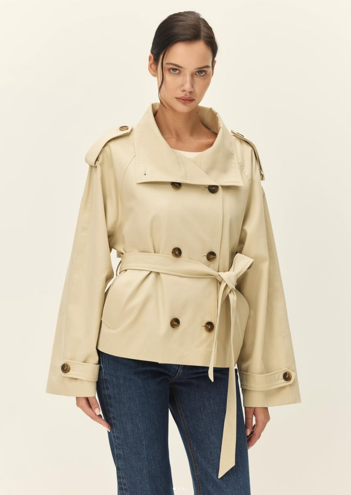 Elodie Saint Cropped Khaki Jacket
