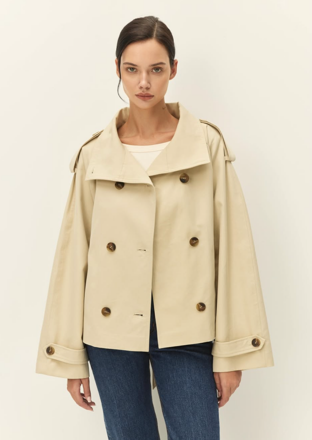 Elodie Saint Cropped Khaki Jacket