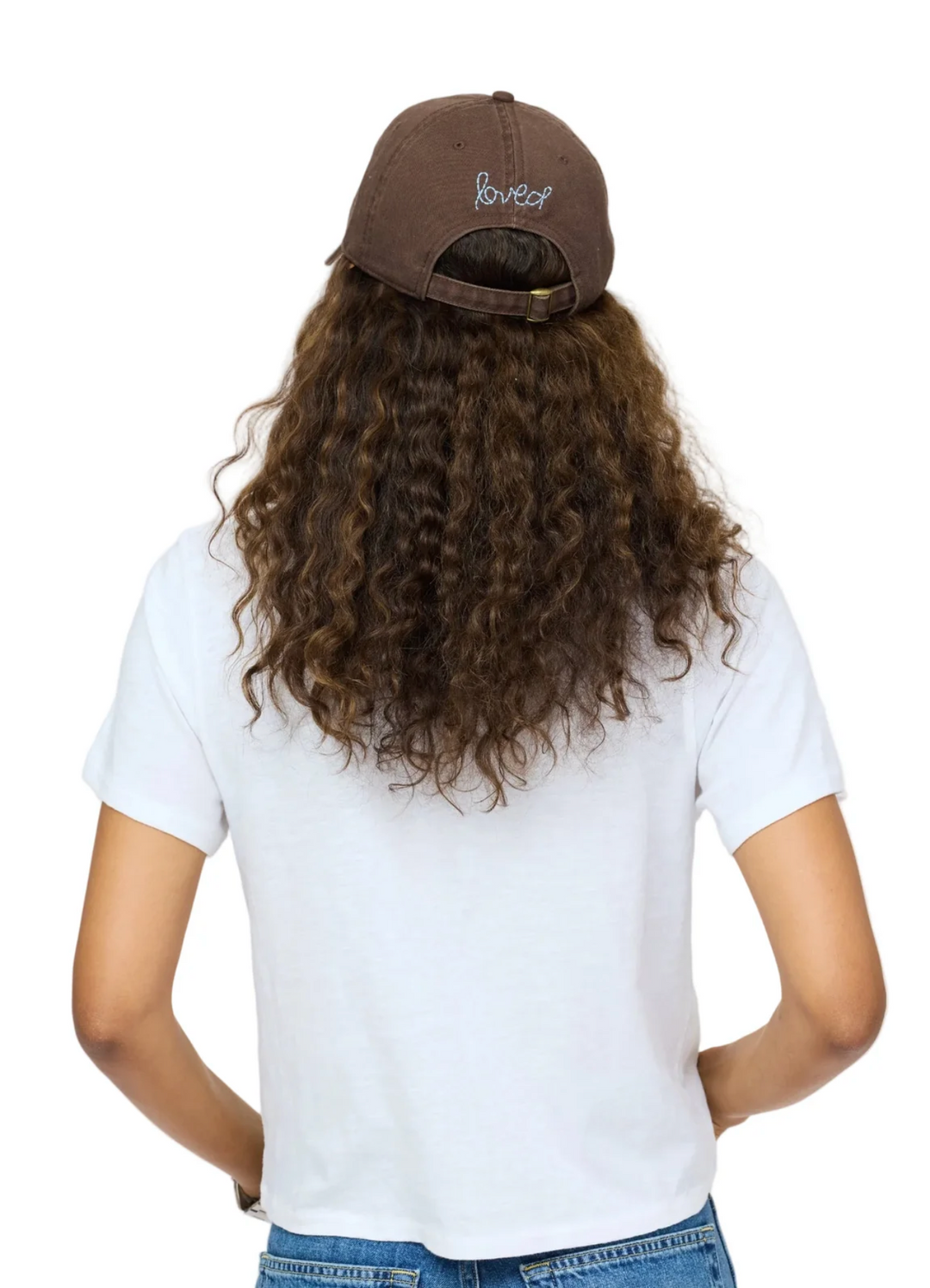 Kerri Rosenthal Imperfect Heart Baseball Hat - Cocoa/Chambray