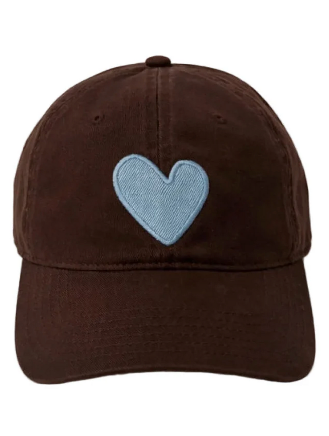 Kerri Rosenthal Imperfect Heart Baseball Hat - Cocoa/Chambray