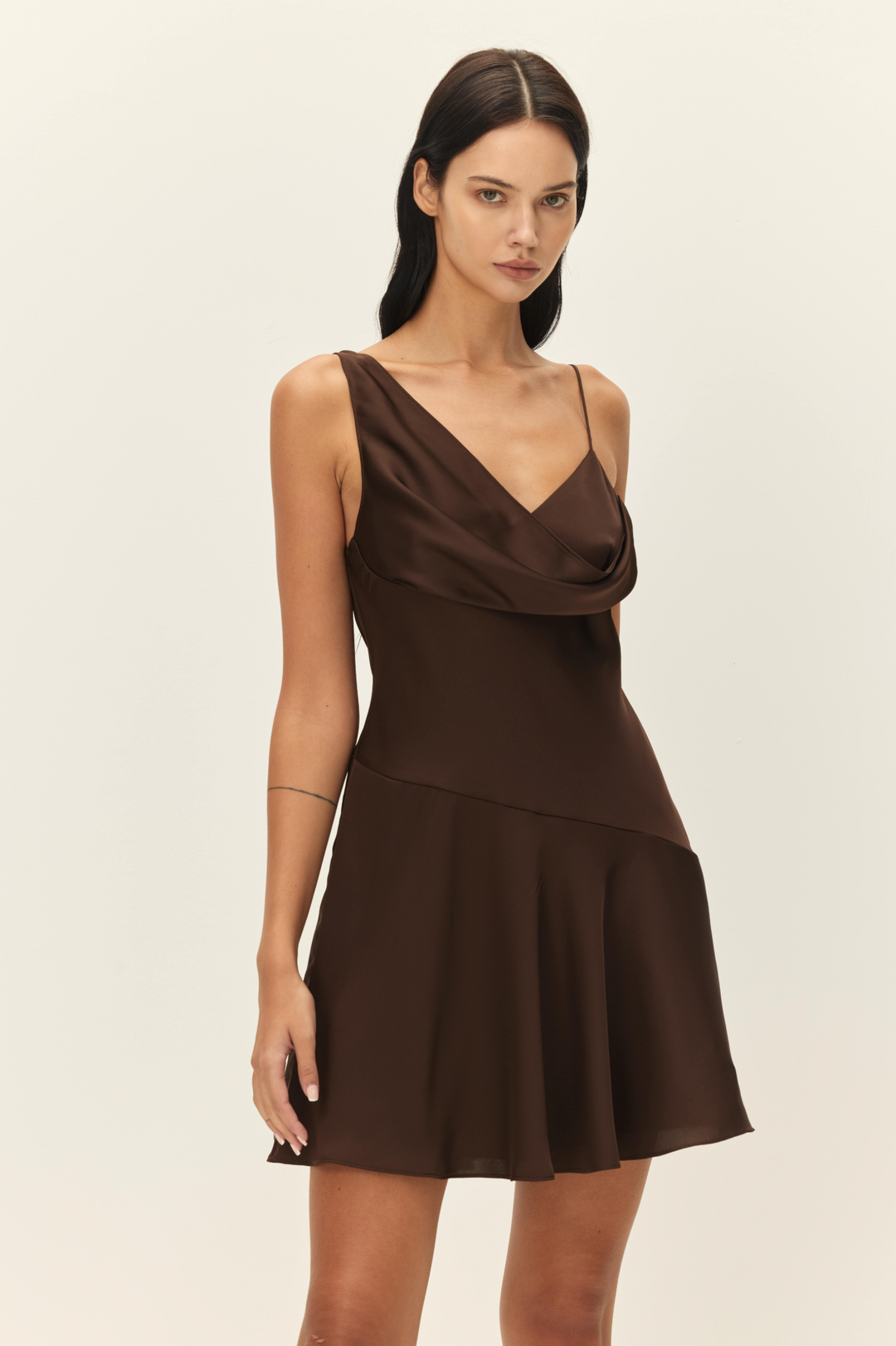 Elodie Cade Mini Dress -Espresso