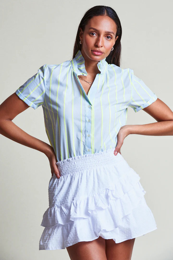 The Shirt The Short Sleeve Ruffled Collar Shirt