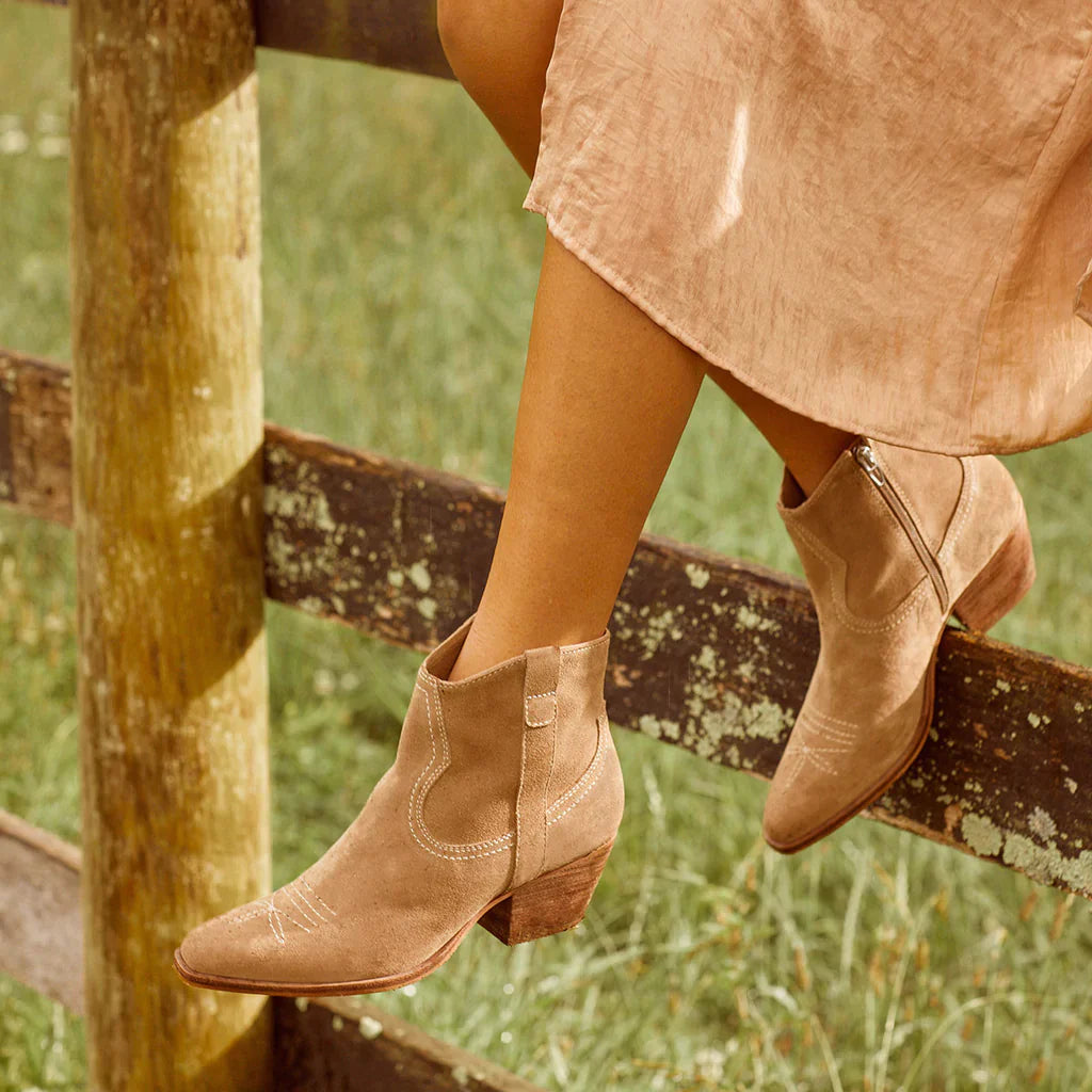 Dolce Vita Silma Booties Truffle Suede EQUATION