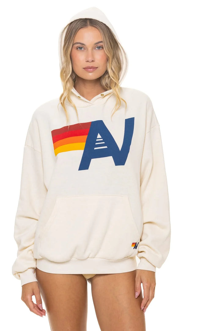 Aviator Nation Logo Pullover Hoodie Relaxed - Vintage White