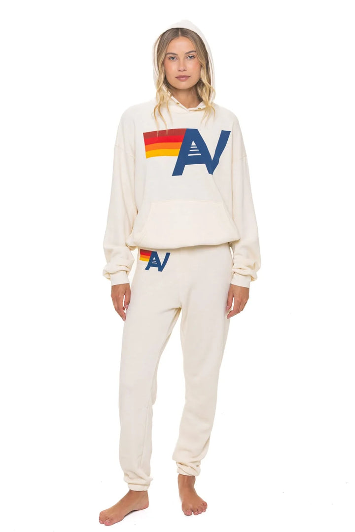 Aviator Nation Logo Pullover Hoodie Relaxed - Vintage White