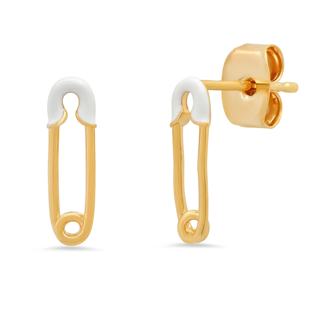 TAI Safety Pin Studs with Enamel Accents