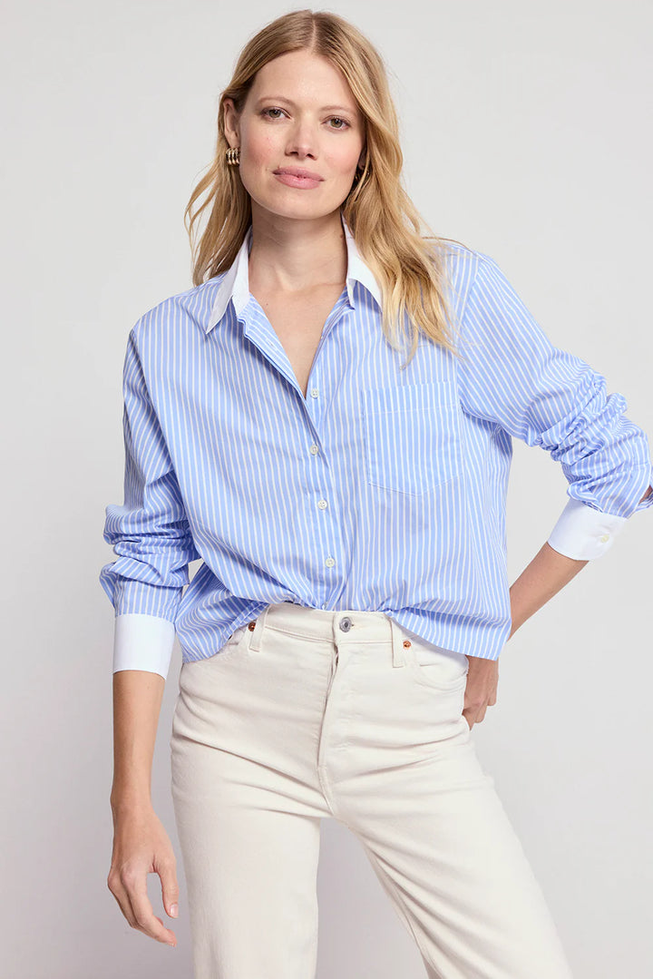 The Shirt The Long Sleeve Boxy Crop Sky
