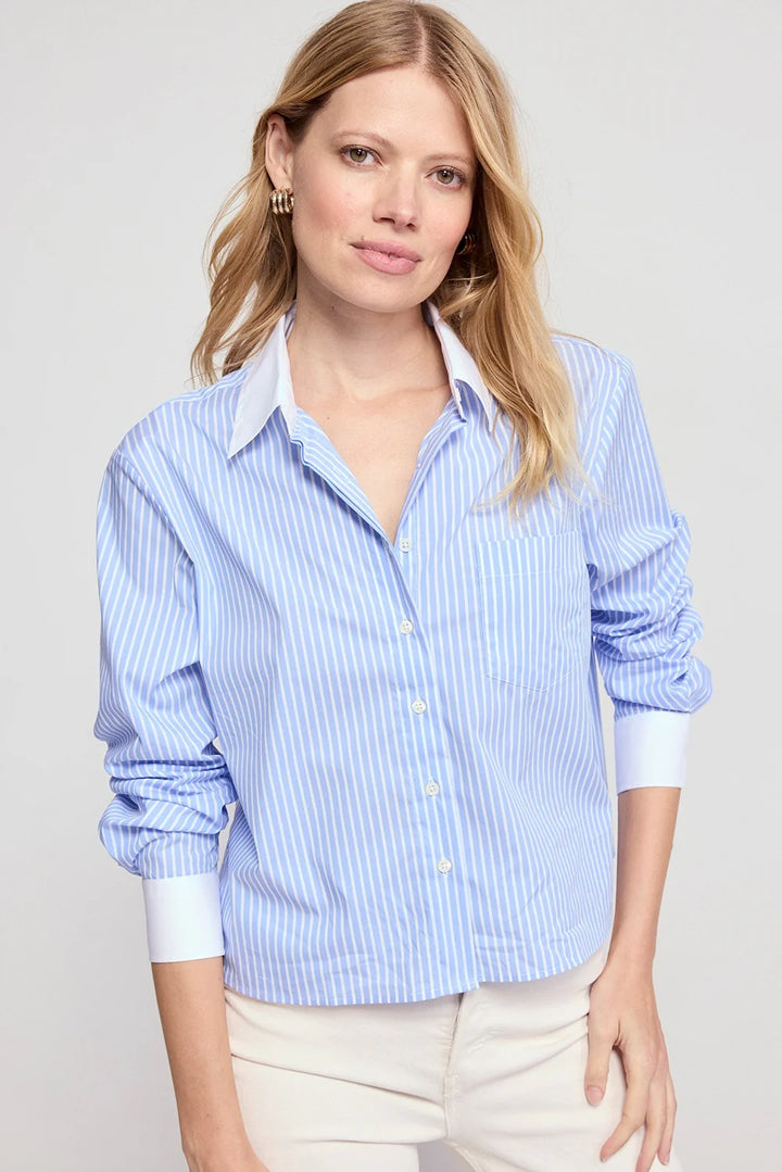 The Shirt The Long Sleeve Boxy Crop Sky