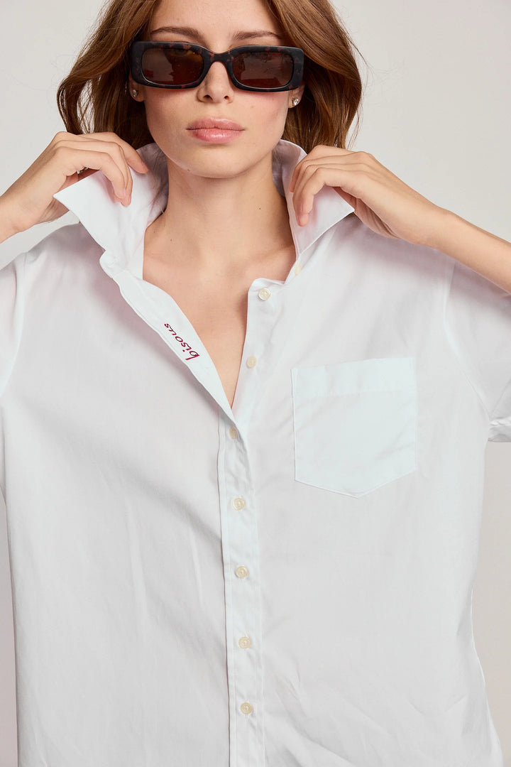 The Shirt The Boyfriend Shirt Bisous Embroidery