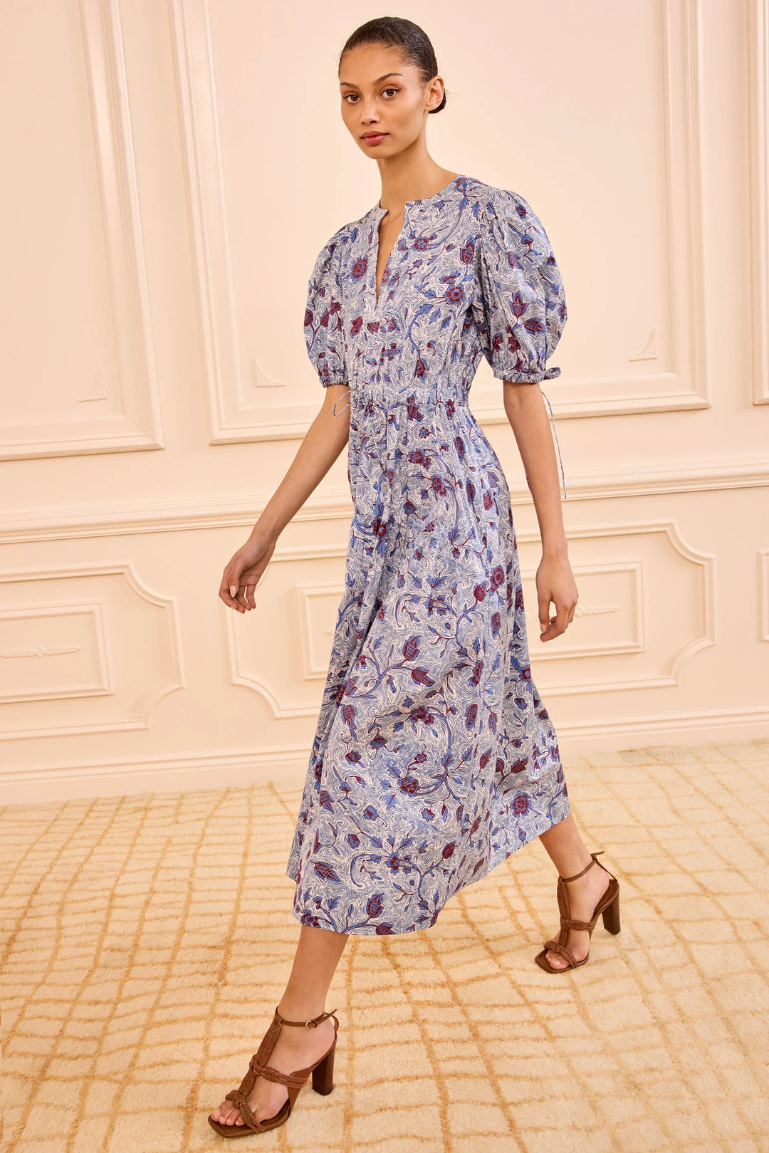 ulla johnson midi dress Isotta eyelet-embellished cotton - cream Bubble short sleeves Lumina strapless gathered crinkled taffeta