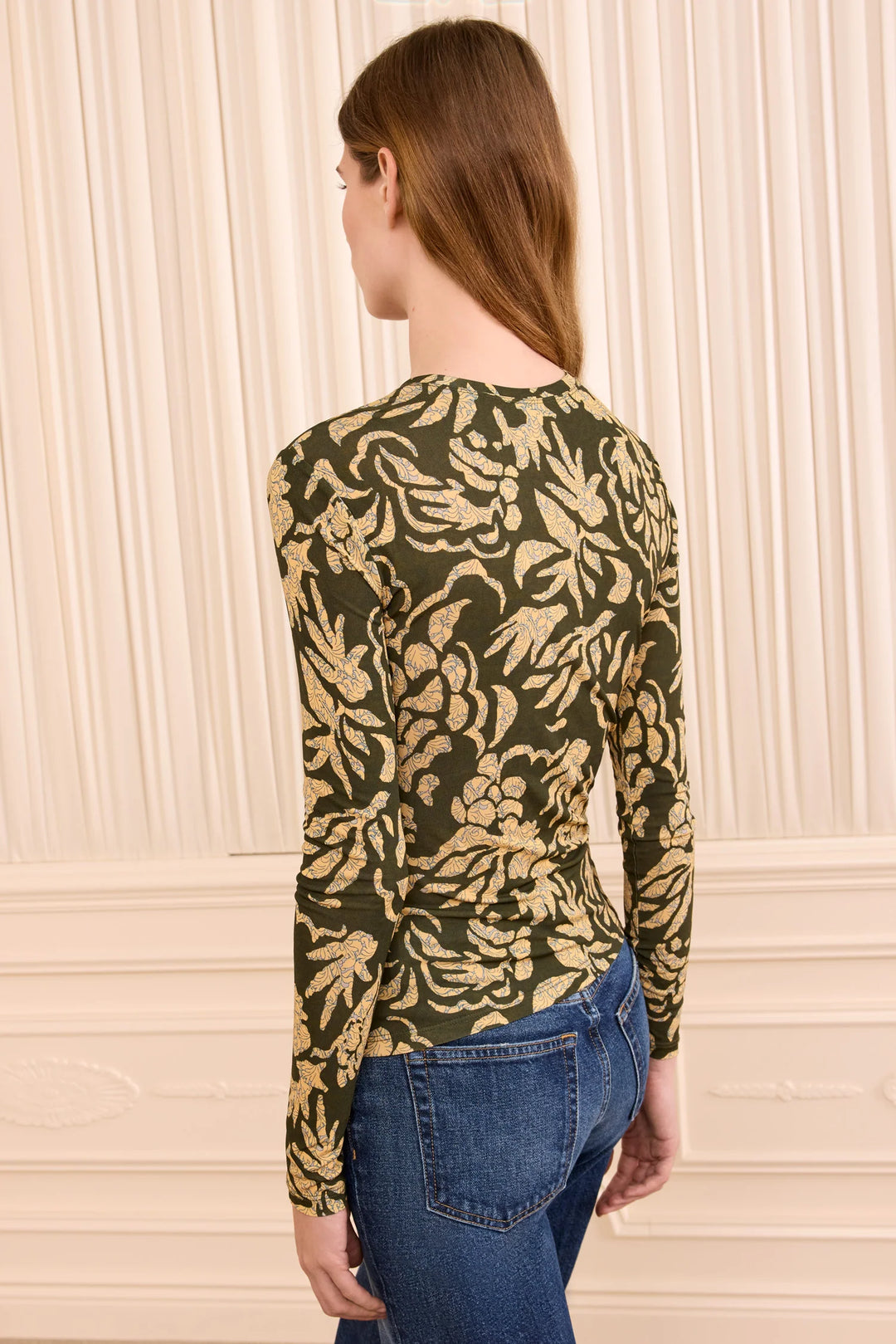 Ulla Johnson Asha LS Jersey Top Khaki