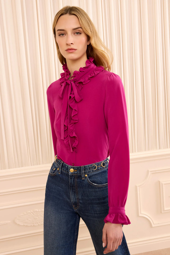 Ulla Johnson Catroux Long Sleeve Silk Blouse