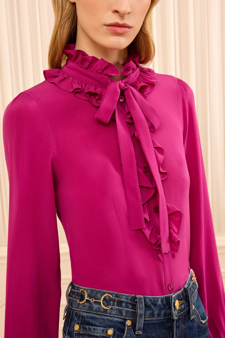 Ulla Johnson Catroux Long Sleeve Silk Blouse