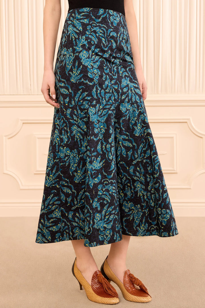 Ulla Johnson Clarisse Trumpet Midi Skirt Midnight