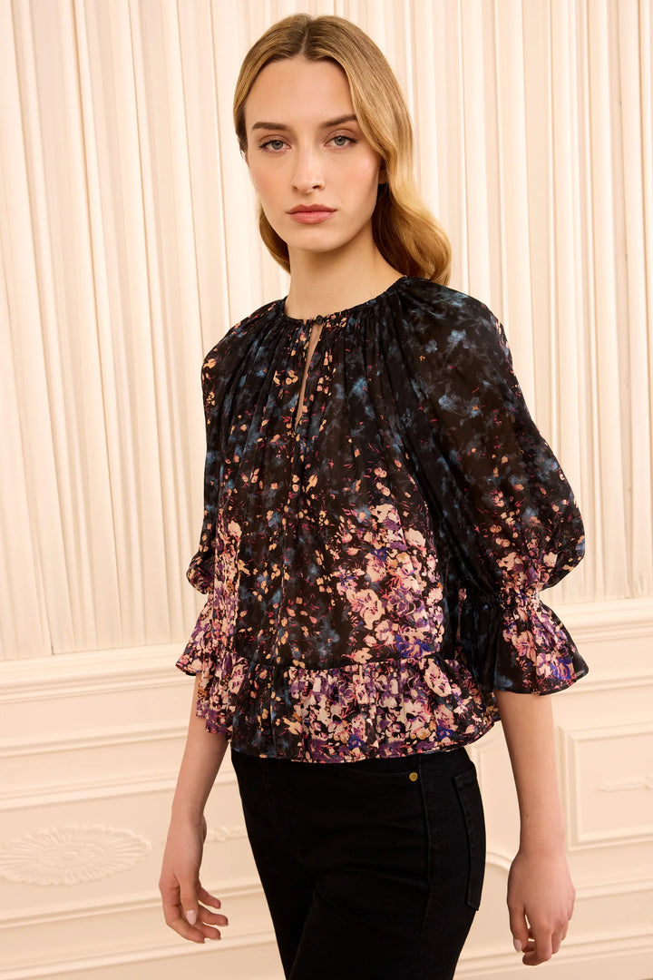 Ulla Johnson Elise SS Silk Blouse Eclipse