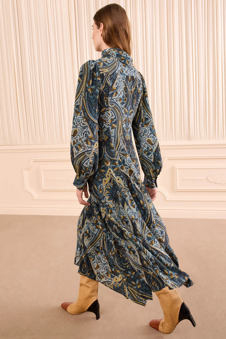 Ulla Johnson Sabrina LS Silk Dress Prussian