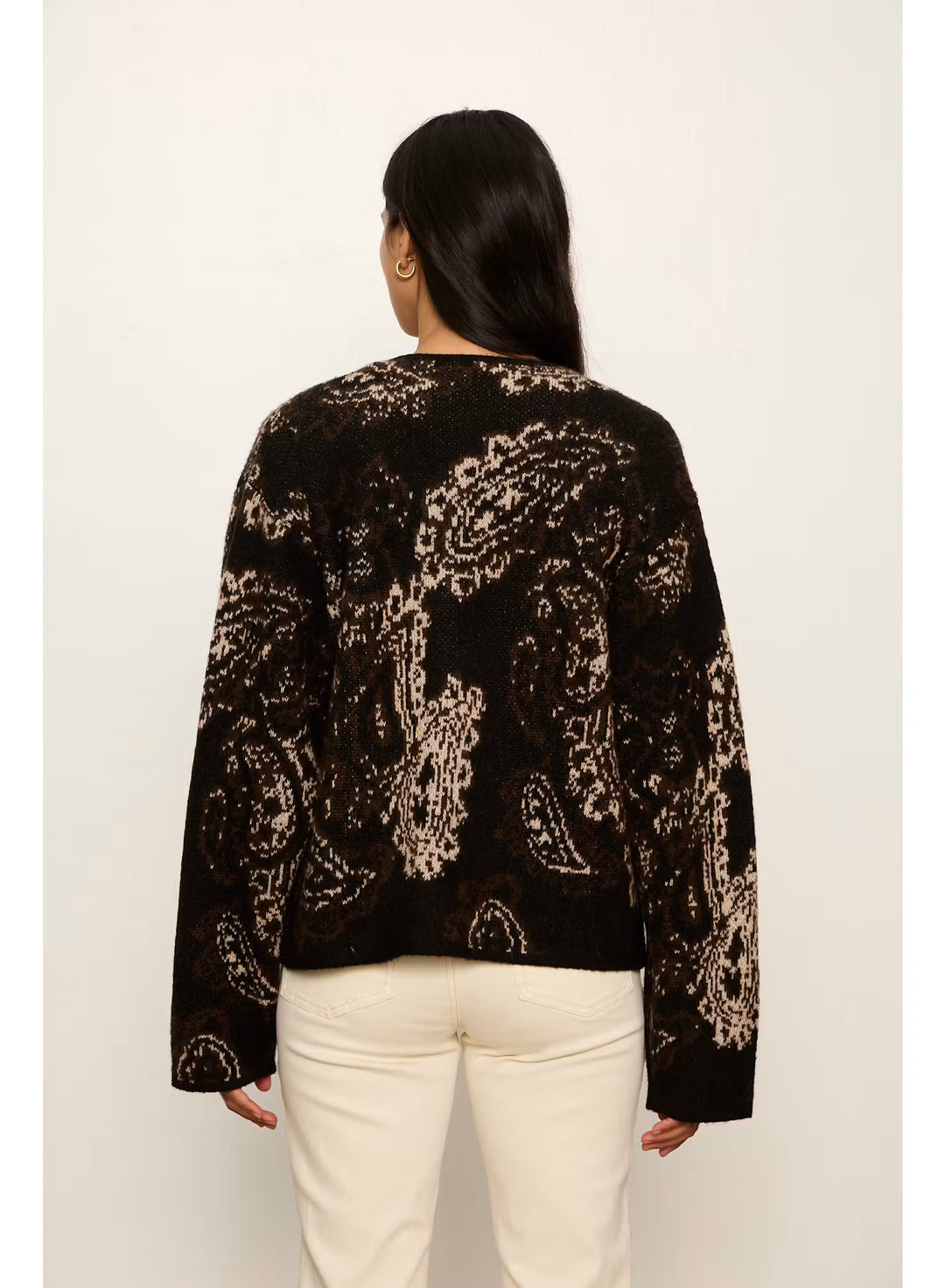Sanctuary JACQUARD KNIT JACKET - Black Paisley