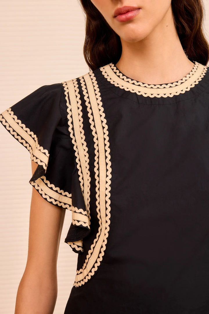 Ulla Johnson Anora Flutter Sleeve Top