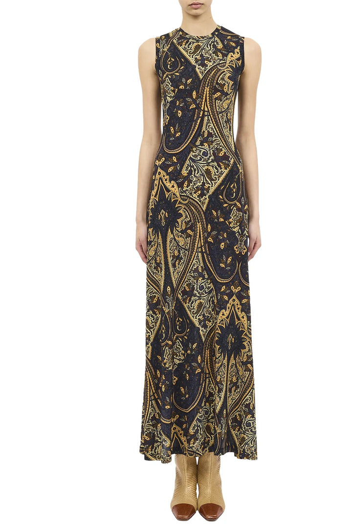 Ulla Johnson Orla SL Jersey Dress Twilight Paisley
