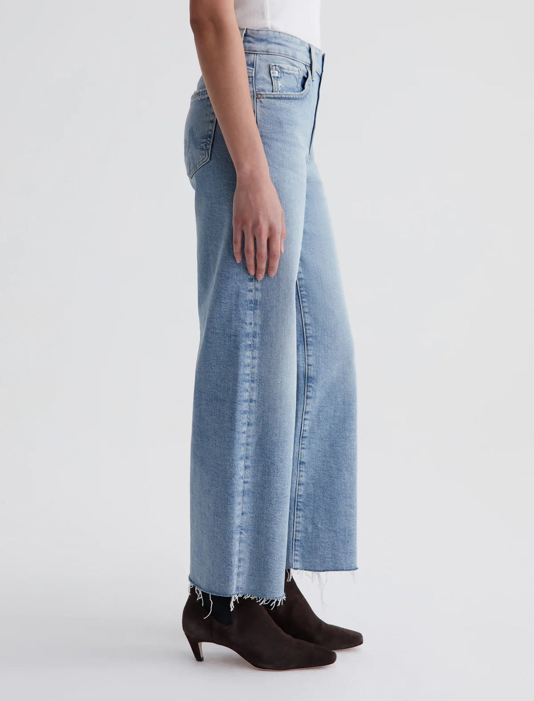 AG Saige Wide Leg Crop Jeans -Eclipsed