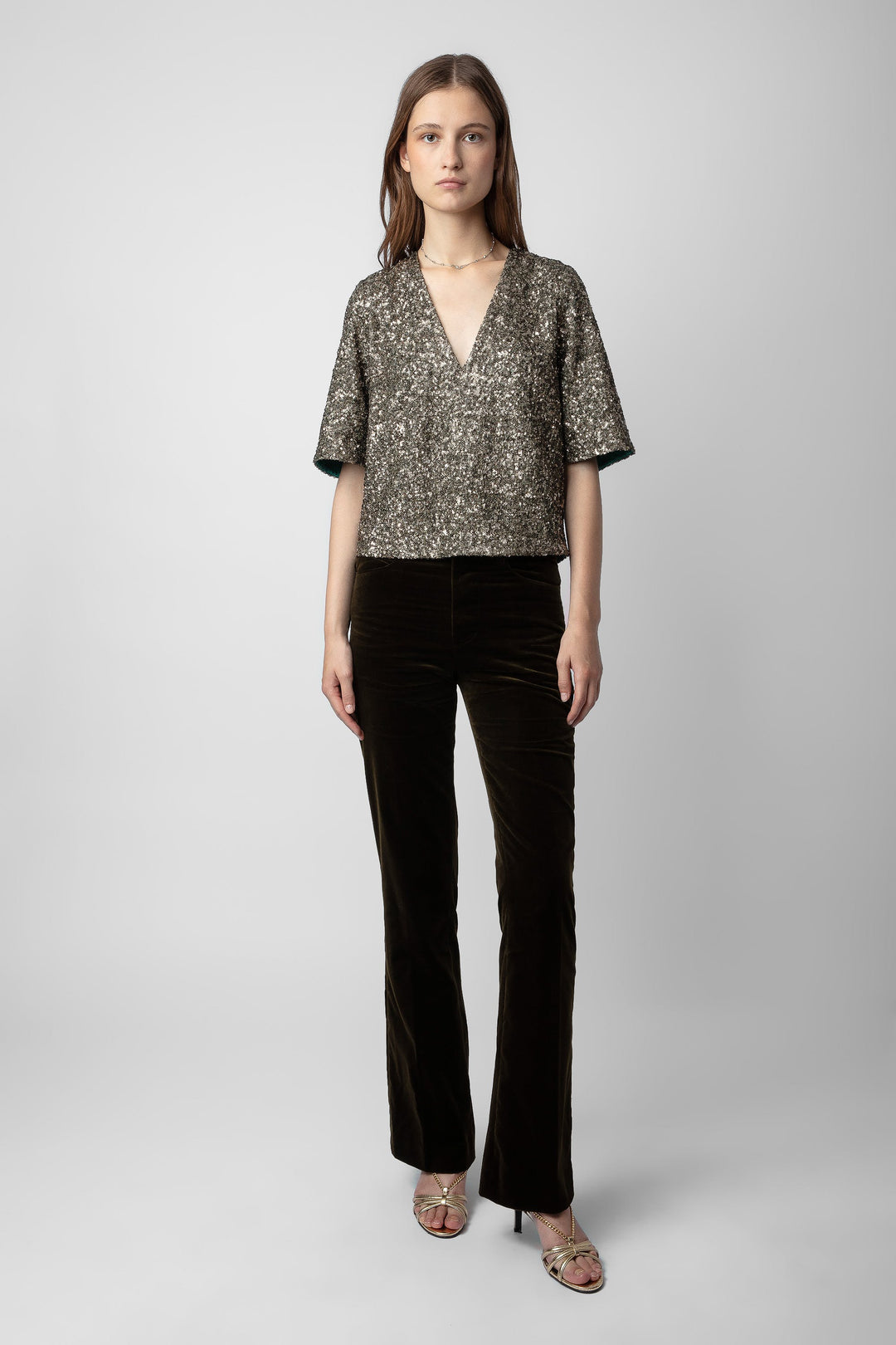 Zadig & Voltaire Tytane Sequin Blouse