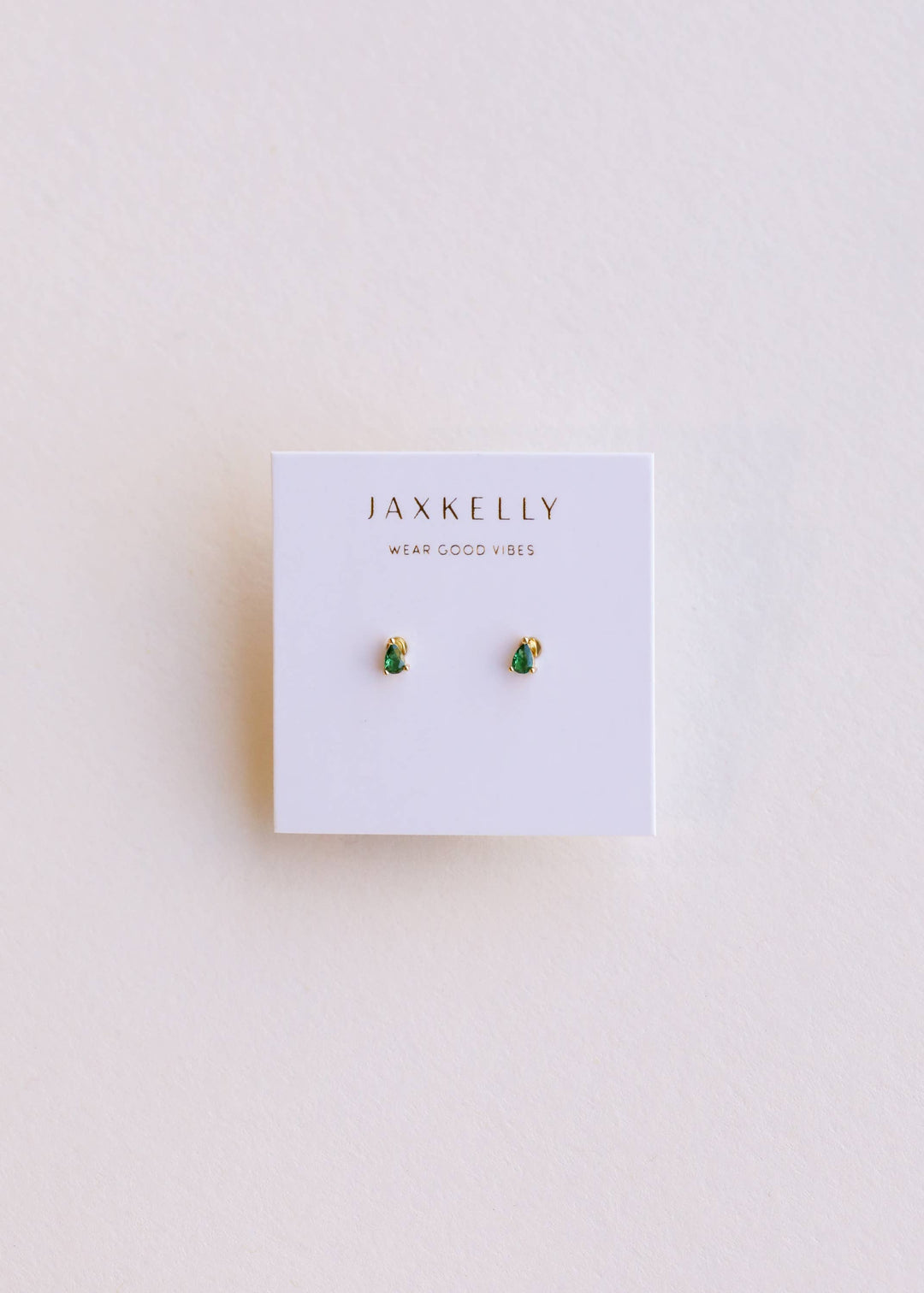 JaxKelly - Teardrop - Emerald CZ - Earrings