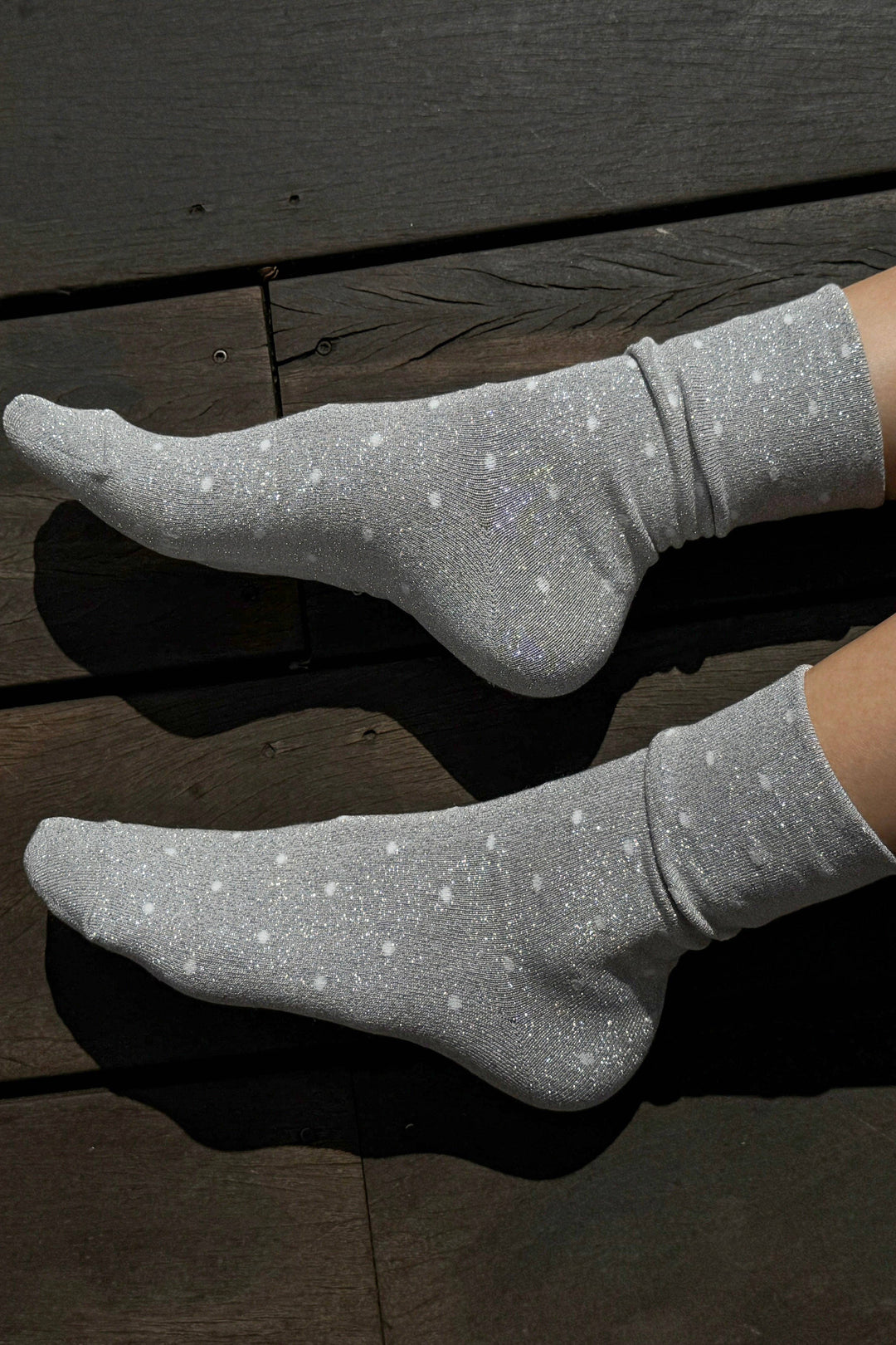 Le Bon Shoppe - Lurex Patterned Sneaker Socks