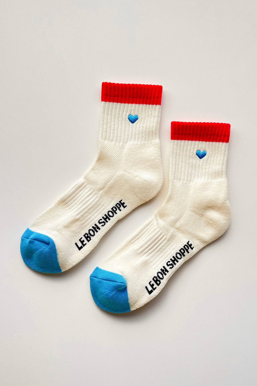 Le Bon Shoppe - Embroidered Color Block Girlfriend Socks