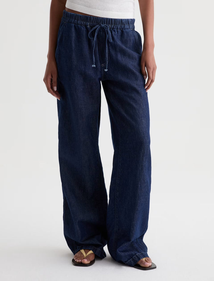 AG Jeans Adira Wide Leg Linen Denim