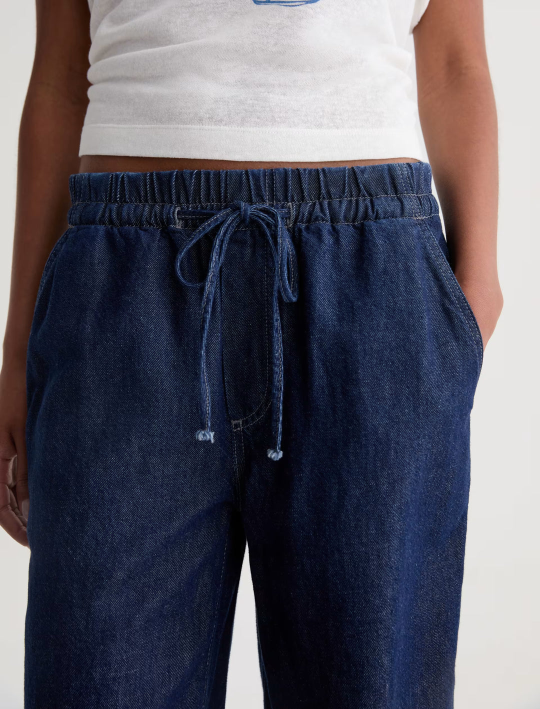 AG Jeans Adira Wide Leg Linen Denim