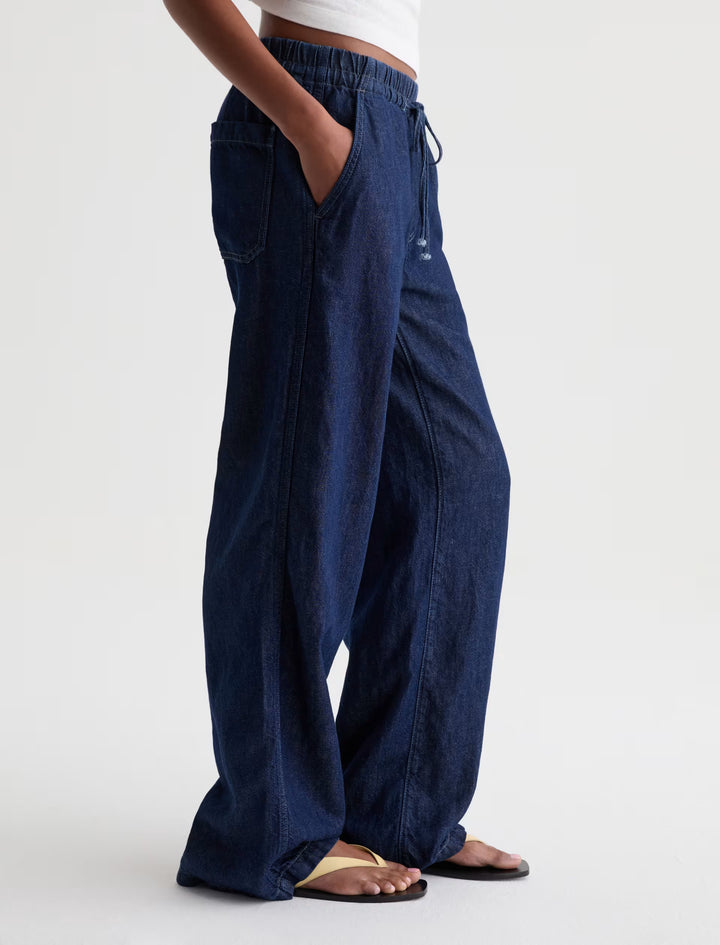 AG Jeans Adira Wide Leg Linen Denim