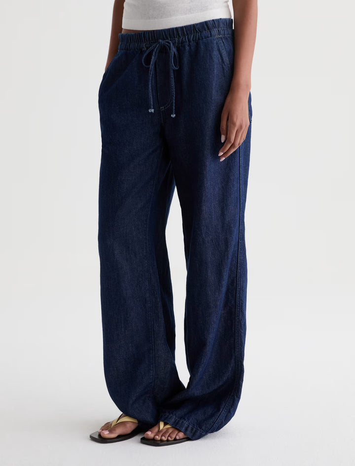AG Jeans Adira Wide Leg Linen Denim