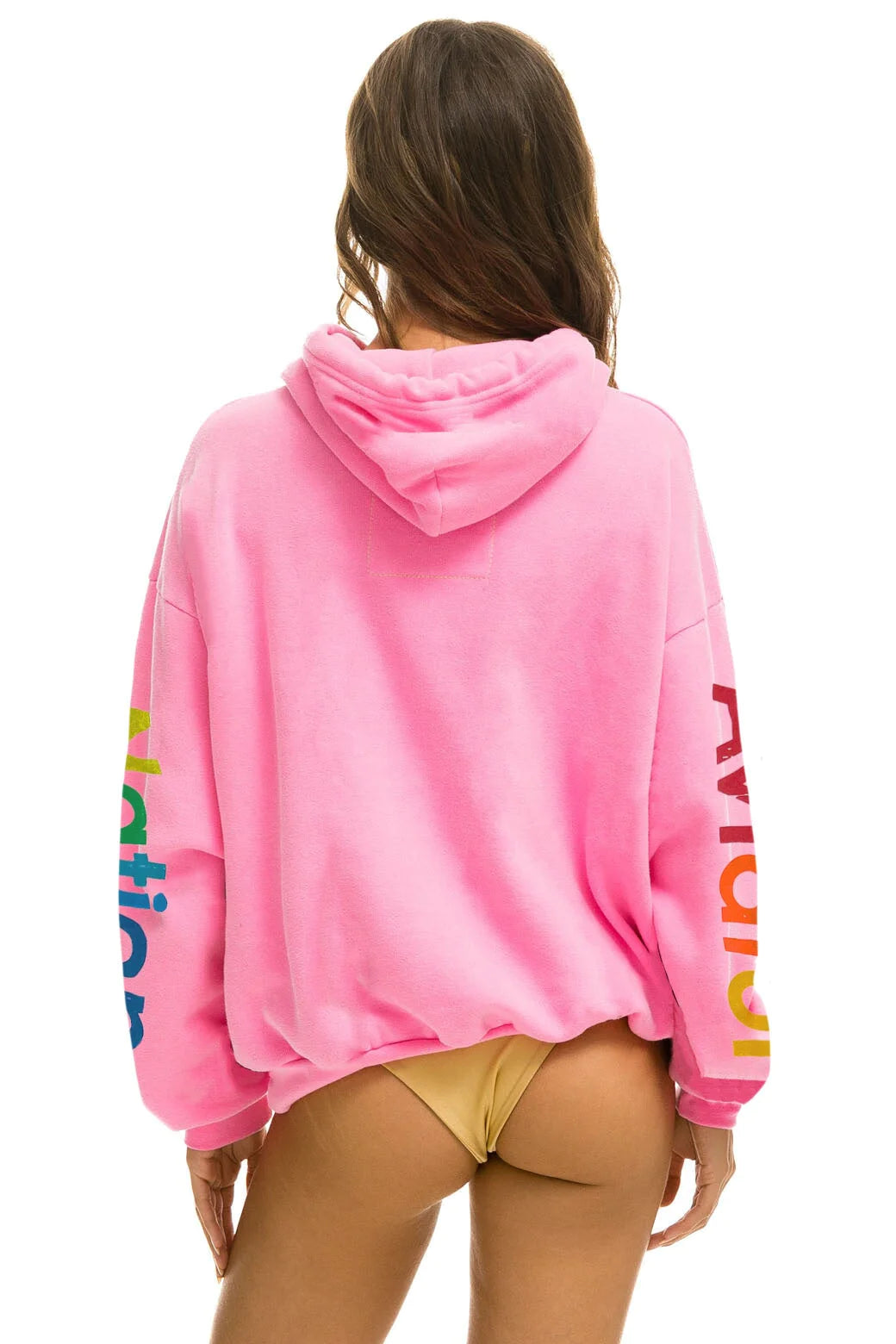 Aviator Nation Relaxed Pullover Hoodie - Neon Pink