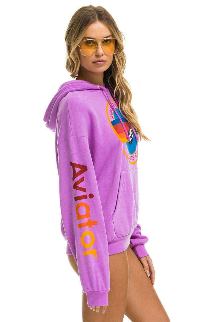 Aviator Nation Relaxed Pullover Hoodie - Neon Purple