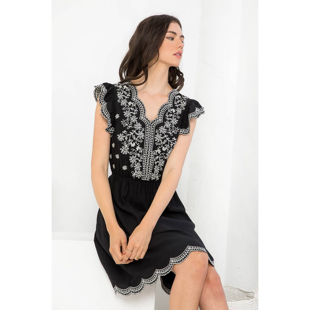 THML JH1306 Scalloped Neckline Dress Success