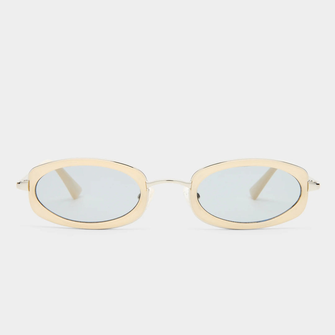 Le Specs Mecharo - Silver Milky Butter